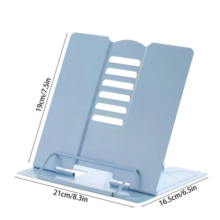 Support de lecture réglable en métal pour livre de bureau