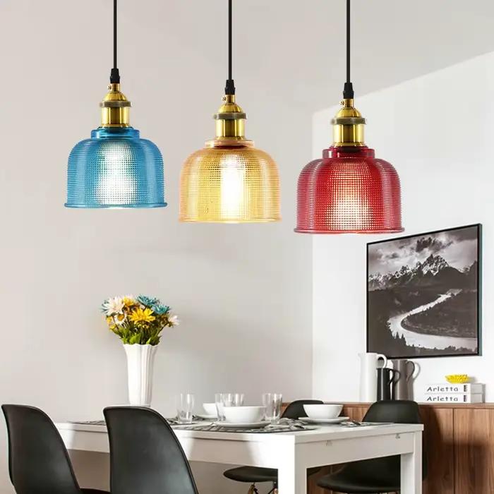 Vitrage pendentif lumières E27 support Vintage classique suspension lampe pour salle à manger chambre chevet Bar café Luminaire décor