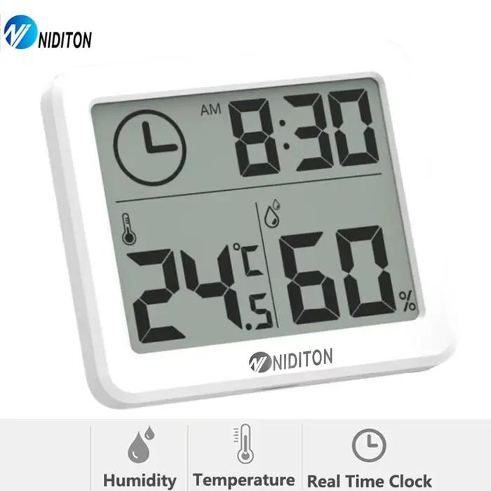 Horloge numérique de bureau avec température et humidité