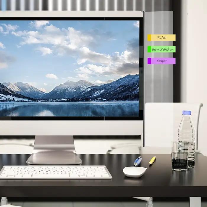 Tableau mémo de moniteur transparent pour écran d'ordinateur