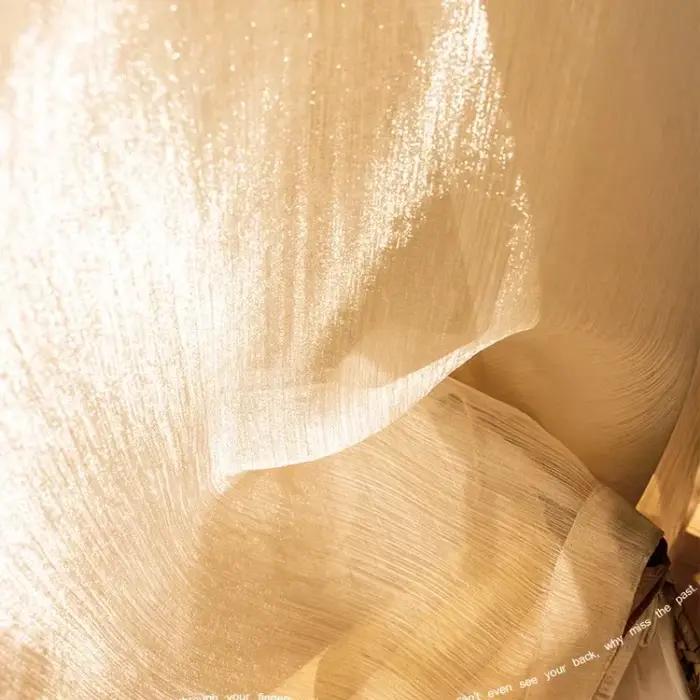 Rideau rouge en Tulle pour salon de rêve, balcon, baie vitrée, chambre à coucher, fil doré français non Transparent pour les gens