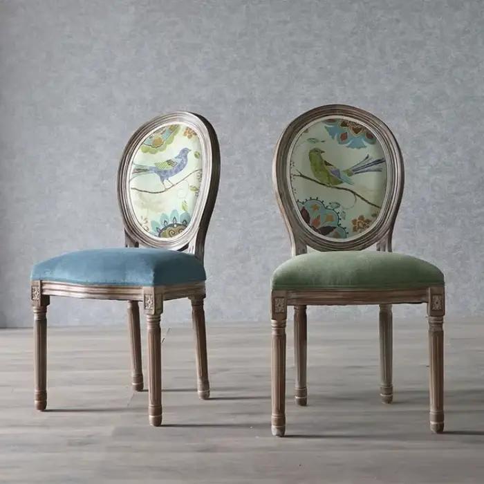 Chaises de salle à manger rétro européennes, tabourets en bois massif pour restaurant, mobilier de café et d'hôtel, nouvelle chaise de designer chinois tendance