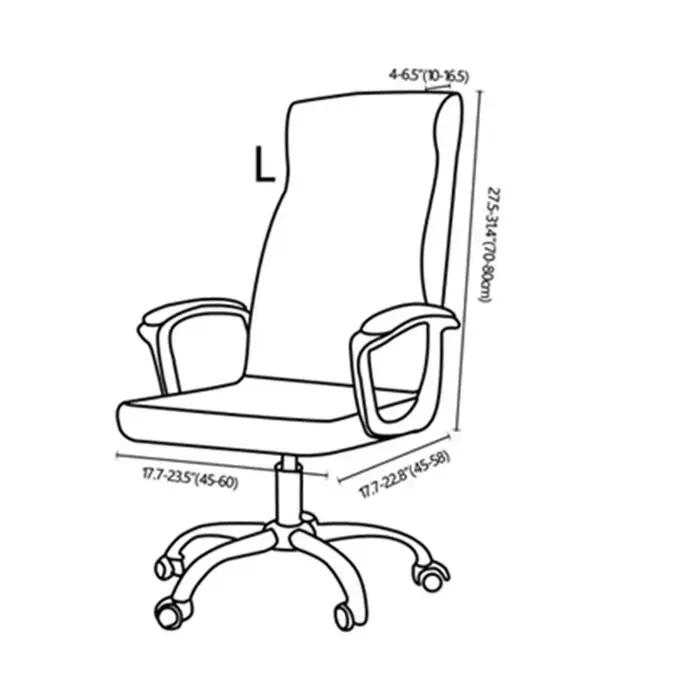 Juste de chaise de bureau en velours lavable