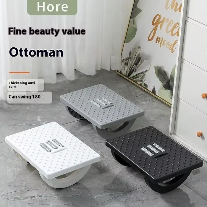 Repose-pieds ergonomique portable avec rouleau de massage pour le bureau