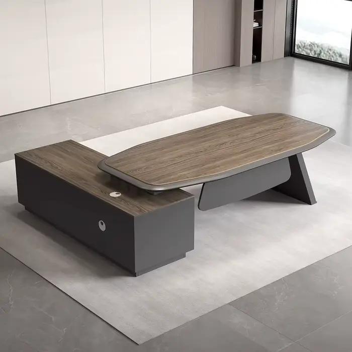Bureau de bureau en bois élégant et moderne
