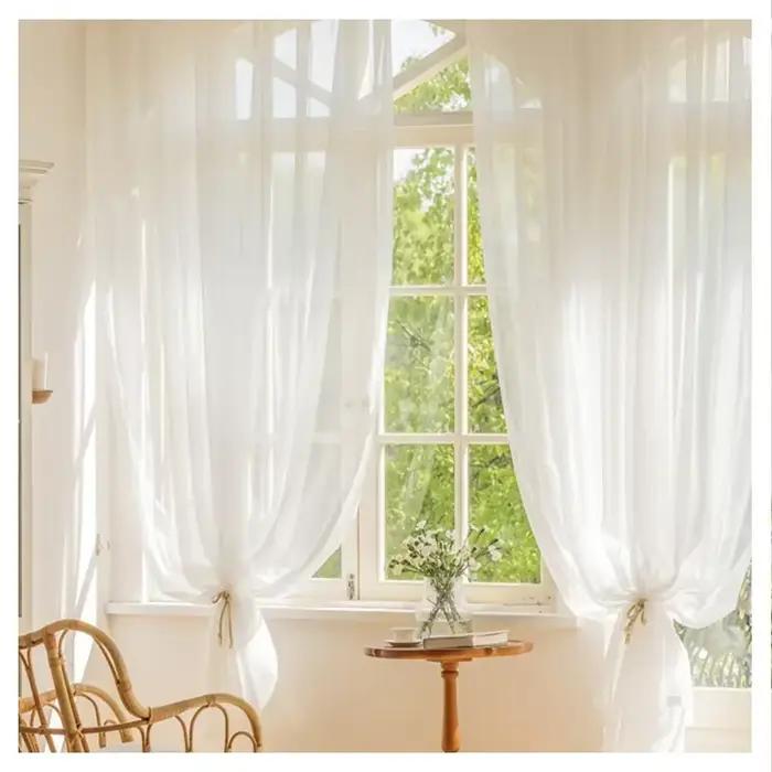 Rideau rouge en Tulle pour salon de rêve, balcon, baie vitrée, chambre à coucher, fil doré français non Transparent pour les gens