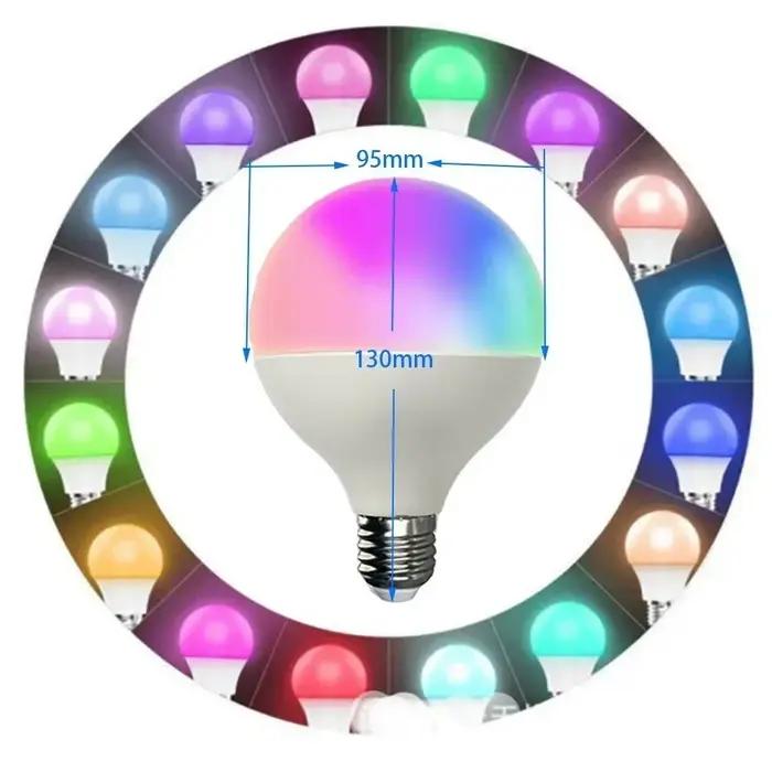 Ampoule LED intelligente Wifi Melery G95 E27 12W 1070lm équivalent blanc chaud