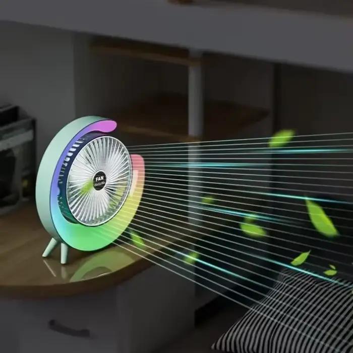 Ventilateur portable à LED rechargeable par USB