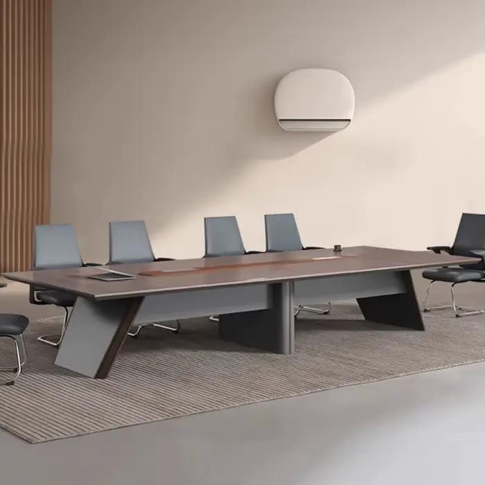 Mobilier de bureau simple table de conférence moderne longue salle