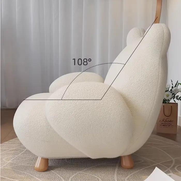Blanc Kawaii appui-tête chaises salon luxe lecture méditation