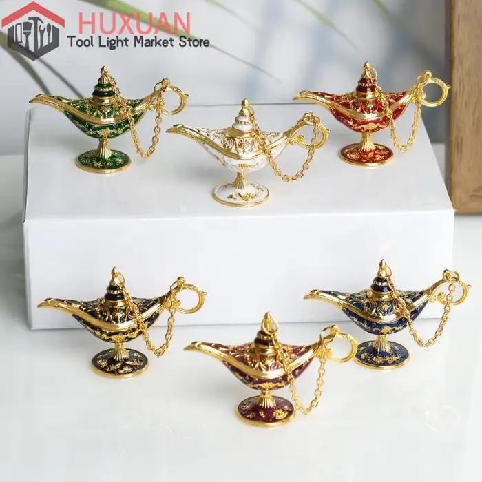 Aladdin lampe magique alliage artisanat décoratif ornements Statue mariage vacances fête maison salon bureau décoration