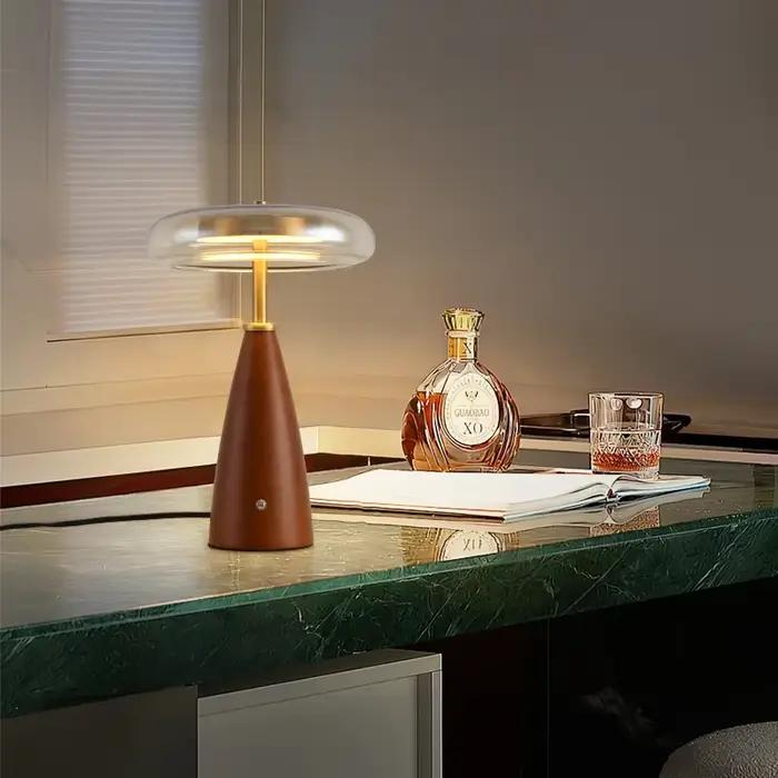 Américain rétro orange lampe de table créativité contemporaine lire bureau lumière étude