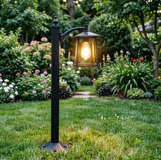 Lampe de jardin en aluminium IP65 étanche, design minimaliste moderne, lampadaire extérieur pour villas, jardins, cours