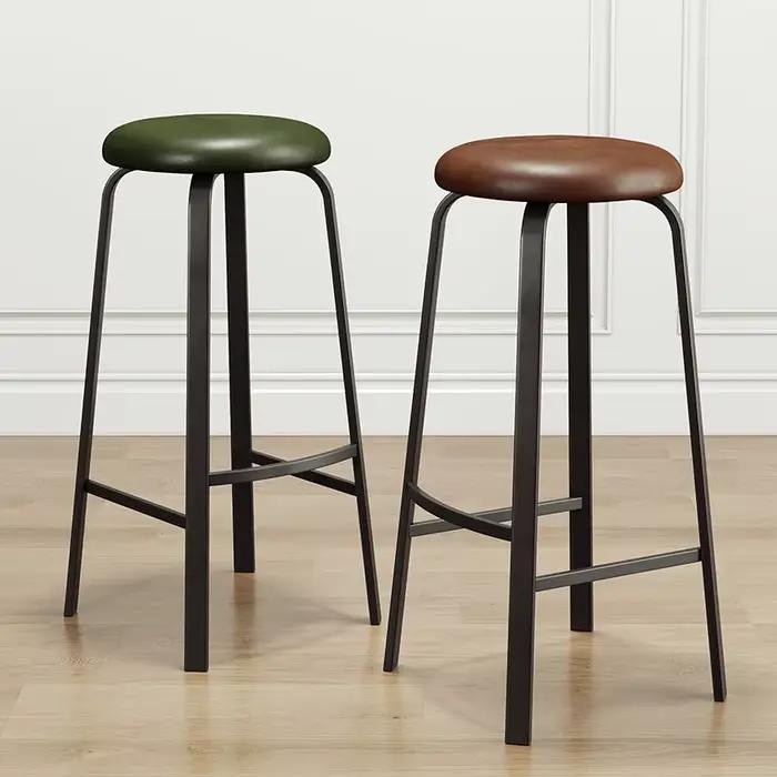 Chaise de bar moderne simple tabouret rond hauteur réglable chaise haute bar chaise de bar KTV caissier réception peut être empilée tabouret de bar occasion spéciale