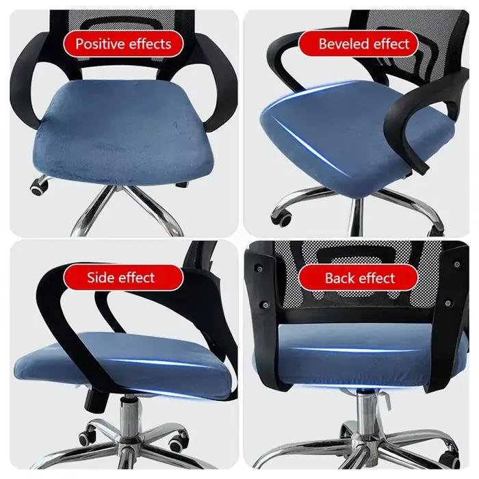Juste de chaise de bureau en velours lavable
