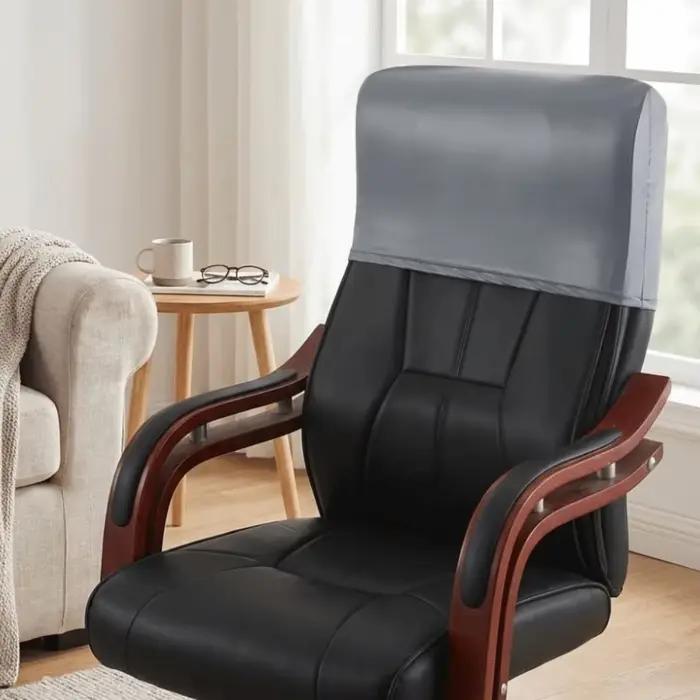 Housse de dossier de chaise imperméable en cuir haute élasticité