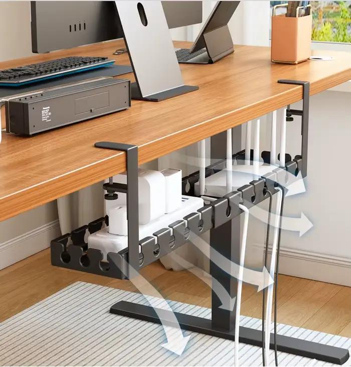 Plateau de gestion de câbles de bureau métallique sous le bureau multifonction pour la maison et le bureau occasions spéciales
