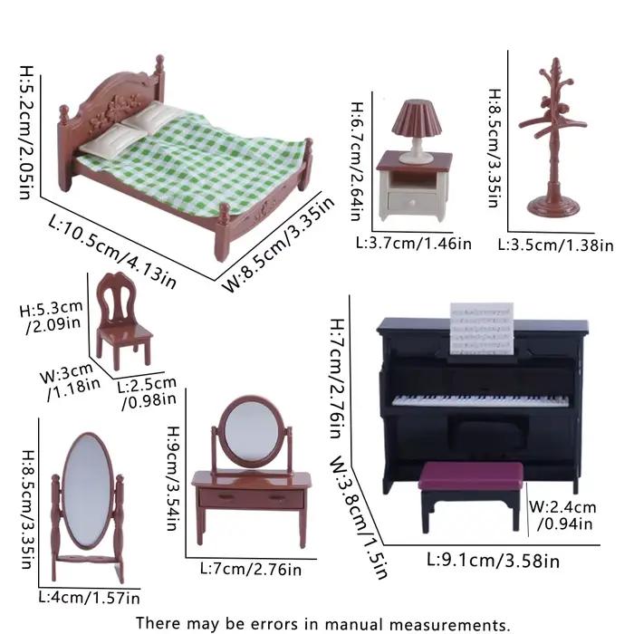 Meubles de maison de poupée, ensemble de salle de bain et de salon, meubles miniatures, accessoires de cuisine 1:12, petite maison de jeu, jouet, cadeau pour enfants