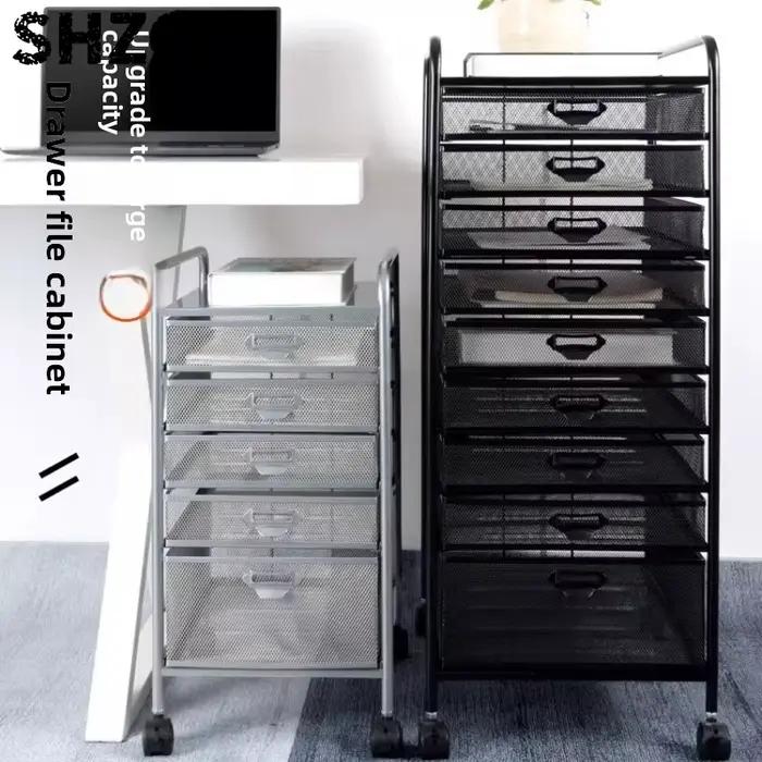 Chariot de rangement sous bureau avec tiroirs imperméables pour documents A4 A3, rangement industriel multifonctionnel pour bureau et organisation à domicile