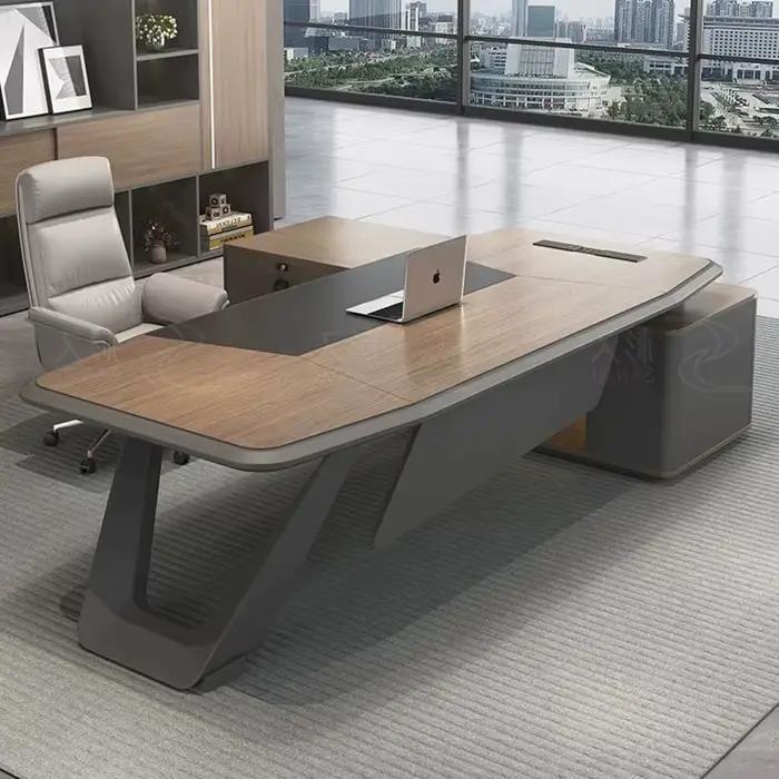 Bureau de travail moderne européen en bois avec tiroirs, idéal pour le gaming et la décoration, mobilier de luxe pour la maison