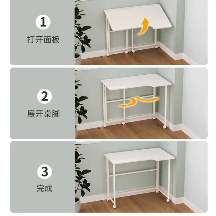 Bureau pliable pour ordinateur portable en bois massif, multifonctionnel, facile à transporter, parfait pour les étudiants du premier cycle du secondaire et les professionnels mobiles