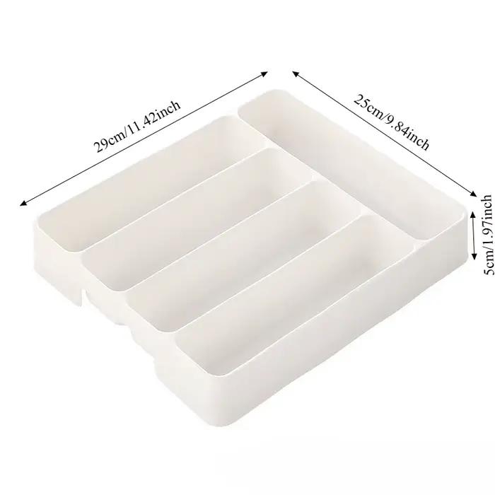 Boîte de rangement classique pour ustensiles de cuisine plateau de rangement avec compartiments réglables pour couteaux fourchettes baguettes vaisselle rangement efficace pour tiroirs de cuisine
