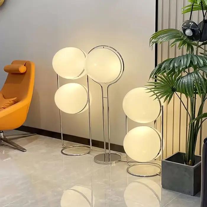 Abat-jour circulaire en acrylique blanc moderne lampadaire LED salon chambre décoration intérieure de la maison luminaires d'éclairage