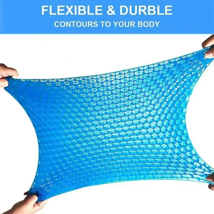 Coussin de siège en gel double épaisseur pour soulager la pression, coussin d'été respirant, confortable pour chaise de bureau, siège de voiture et fauteuil roulant, moderne et pratique pour longues périodes d'utilisation