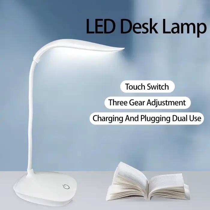 Lampe de bureau LED moderne avec réglage de luminosité tactile pour protection des yeux et éclairage de bureau élégant