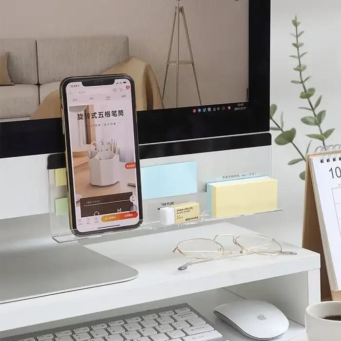 1 panneau de rangement de messages sous moniteur d'ordinateur