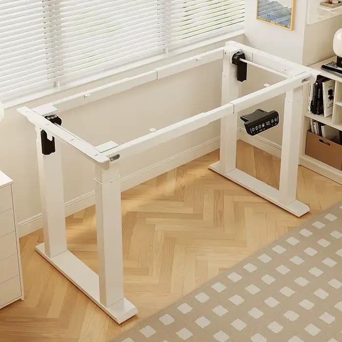 Support de bureau électrique intelligent à double moteur et quatre colonnes