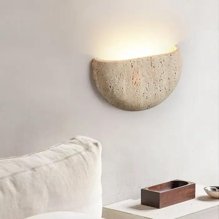 Pierre naturelle mur LED lumière nouveauté demi-cercle applique intérieure salon chambre escaliers allée
