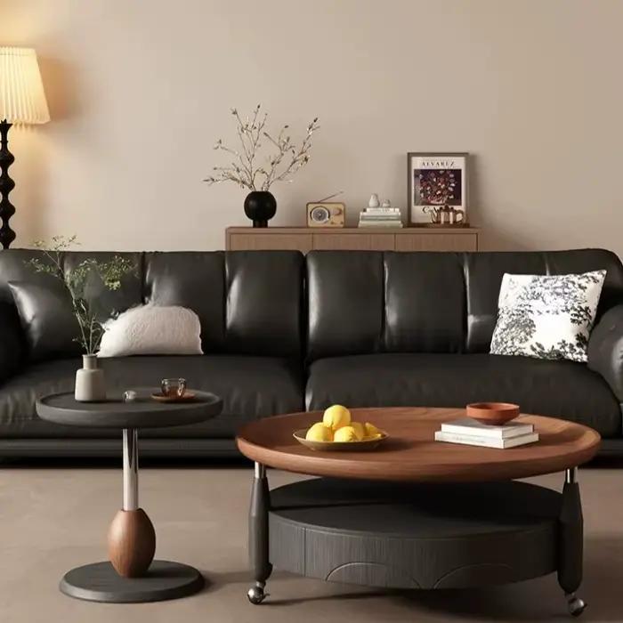 Table basse ronde en bois