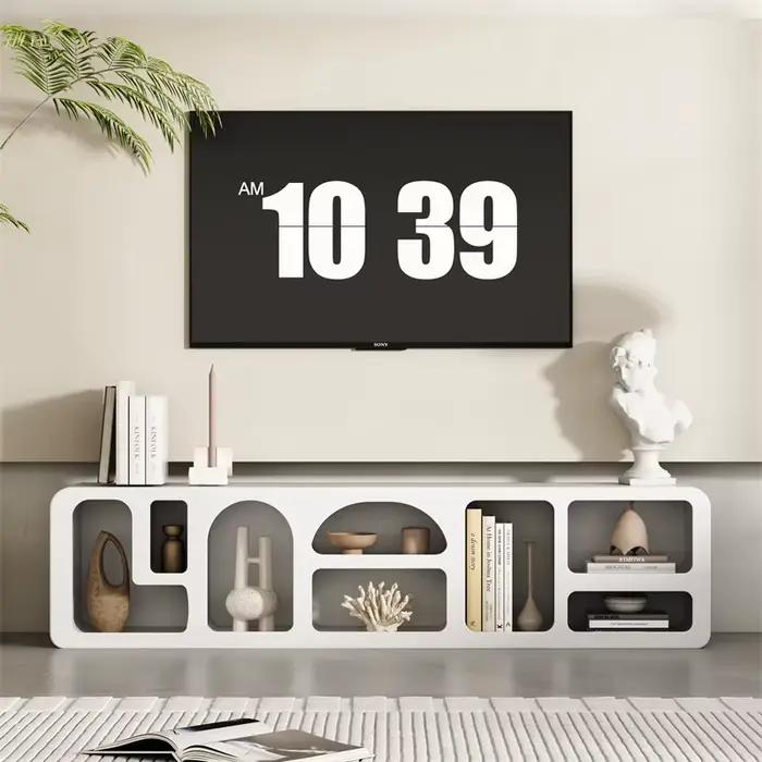 Meuble TV européen en bois à base de panneau MDF/Fiberboard moderne et design scandinave pour adulte Blanc Bleu Rouge Vert