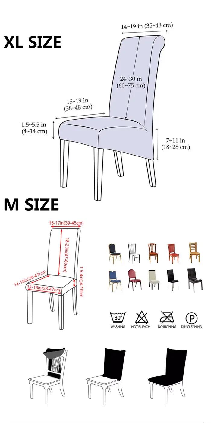 Housse de chaise à dossier haut et élastique universel
