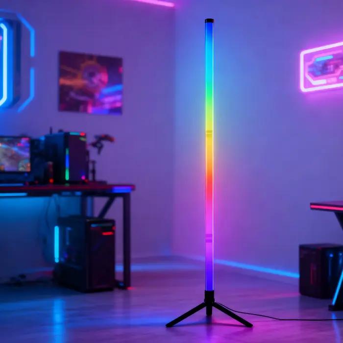 Lampe d'ambiance LED RGB pour jeux vidéo, télécommande, application, bureau, table, chambre, salon, couloir, lumière colorée