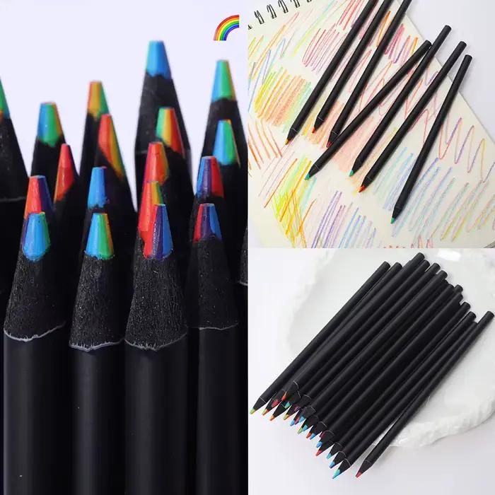 Crayons de couleur arc-en-ciel, 7 couleurs, nickel é concentrique, cadeau pour enfants, crayons de couleur, art, peinture, dessin