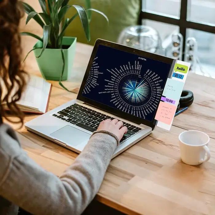 Panneau de mémo de message de moniteur d'ordinateur pour le bureau