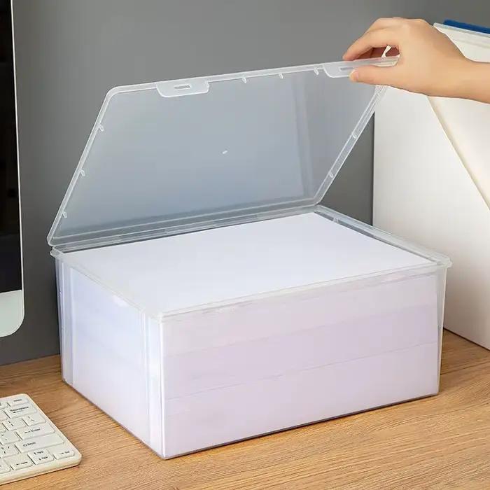 Boîte de rangement en plastique pour bureau