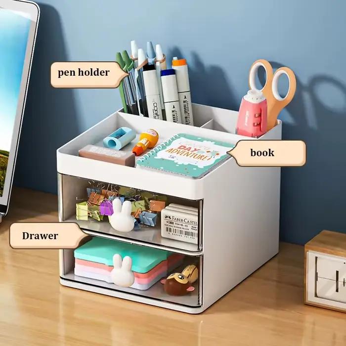 Petite boîte de rangement de bureau avec MEL