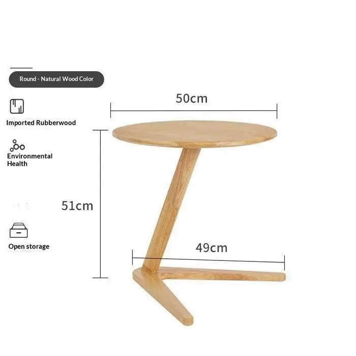 Table basse ronde en bois massif