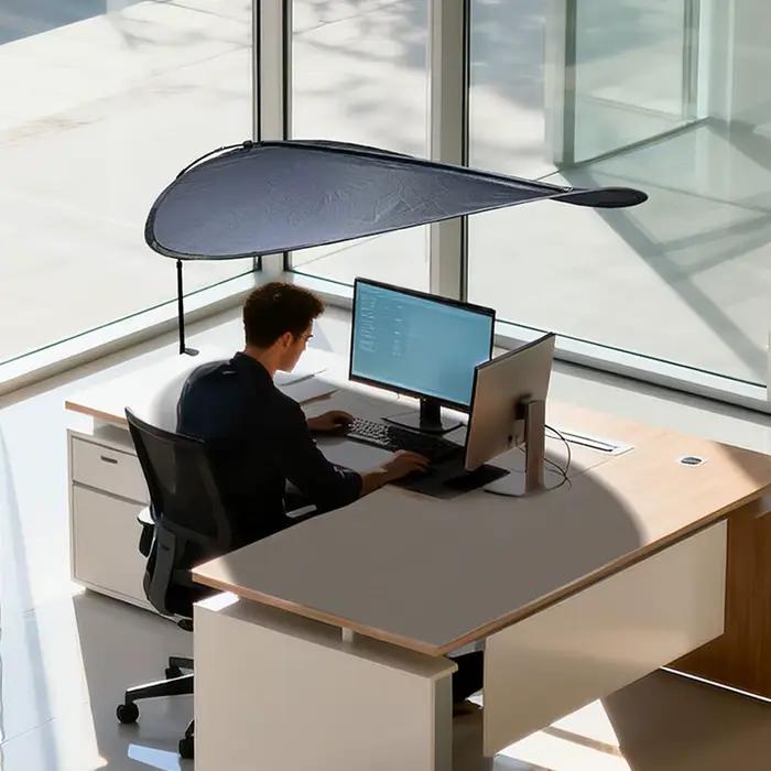 Pare-soleil de bureau réglable anti-reflet pour écran d'ordinateur