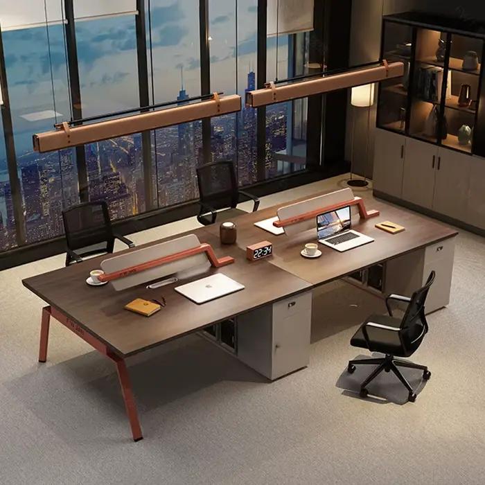 Bureau en panneau de bois MDF moderne avec écran multifonction pour bureau professionnel ou maison