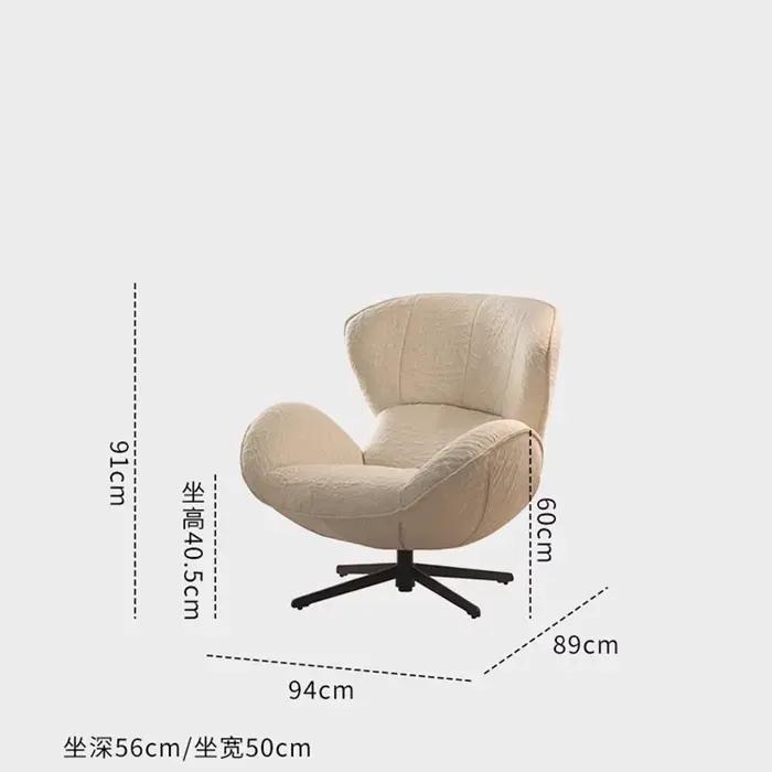 Chaise ergonomique de luxe moderne appui-tête Design minimaliste Salon lecture confortable Fauteuil