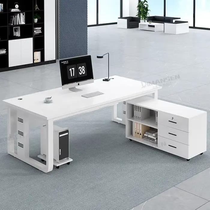Table de bureau design de luxe moderne en bois pour bureau de direction et espaces de travail à domicile