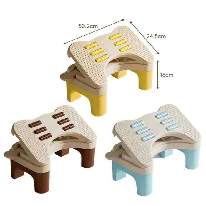 Repose-pieds ergonomique sous le bureau avec fond antidérapant couleur bleu vert armée ou noir pour un meilleur soutien et confort des jambes à domicile ou bureau