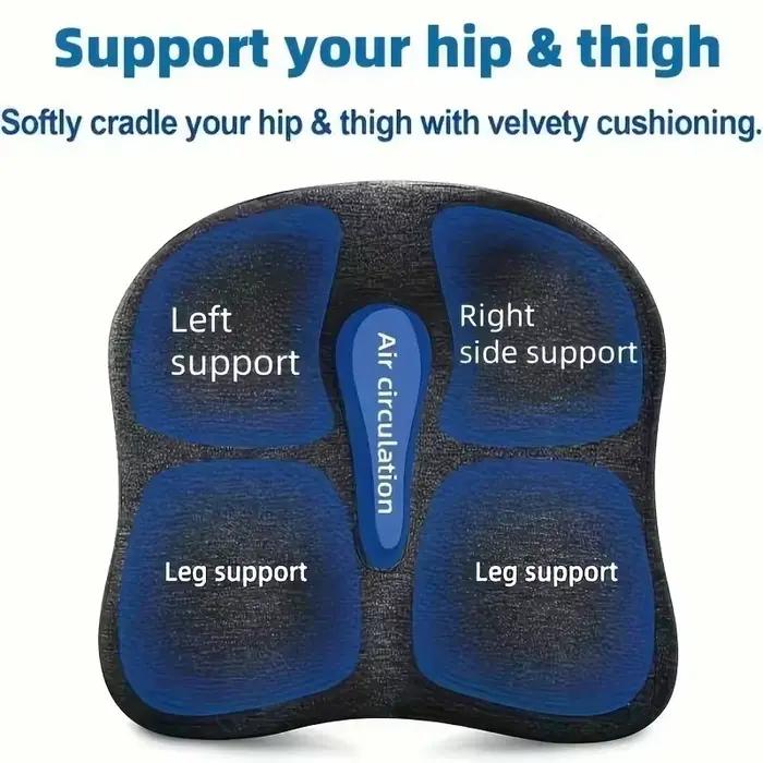 【Coussin de siège】Coussin en mousse à mémoire de forme respirant | Siège de bureau pour étudiant