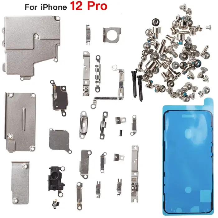 Accessoires intérieurs pour iPhone X XS XR 11 12 Mini Pro Max, support métallique avec jeu de vis complet, remplacement étanche