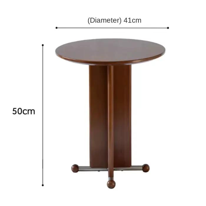 MOMO – petite table basse rétro en bois massif de noyer