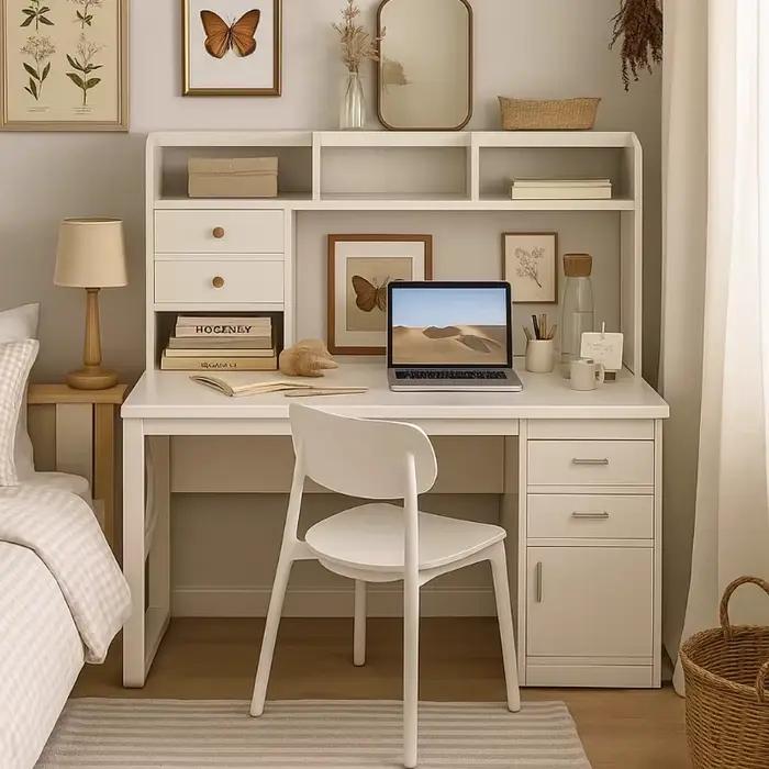Bureau moderne en bois avec tiroir et étagère pour bureau à domicile ou professionnel occasions spéciales
